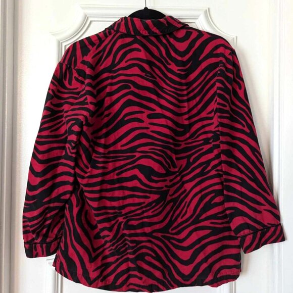 Victoria' Secret Pajama Set in Size XS - Red and Black Zebra Print - Picture 3 of 13